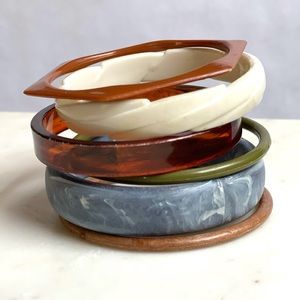Set of 6 Vintage Bangle Bracelets